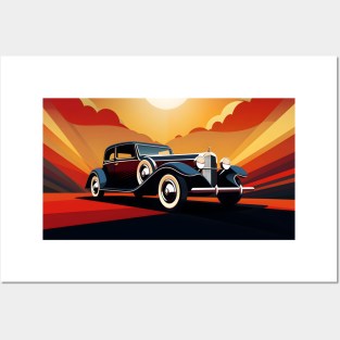 Classic Vintage Car Posters and Art